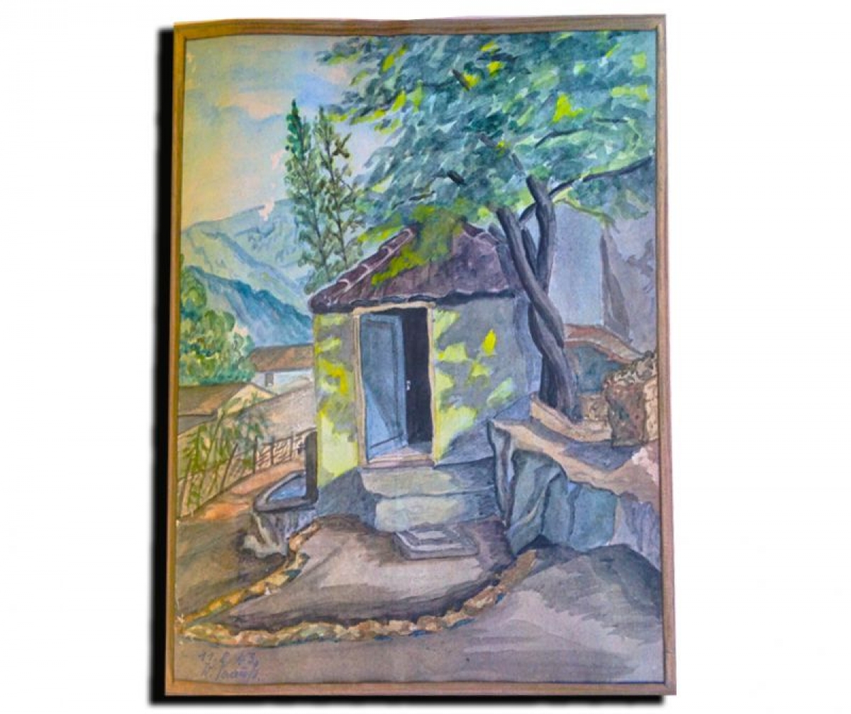 Ένας σπάνιος πίνακας ζωγραφικής ενός Ιταλού στρατιώτη στα χρόνια της Κατοχής στην Κατούνα