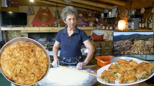 Χωριάτικη λαχανόπιτα στη γάστρα | Greek food (βίντεο)