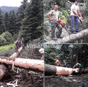Στα ..λημέρια των ξυλοκόπων της Πρασιάς Ευρυτανίας (Φώτο)